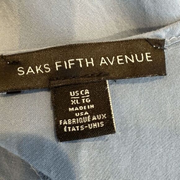 Saks Fifth Avenue Wide Leg Loose Fit Sleeveless Jumper Blue Size XL - Picture 5 of 12